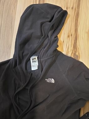 The North Face Black Hoodie with White Logo